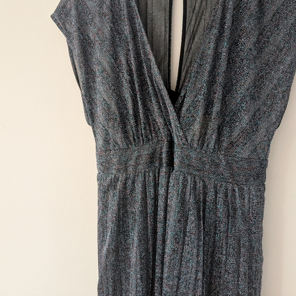 Anthropologie Moulinette Soeurs Pleated Metallic Wrap Dress NWT - Picture 8 of 13